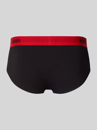 HUGO Slip van katoenmix met logostitching in een set van 3 stuks Zwart - 3