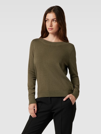 Esprit Strickpullover mit U-Boot-Ausschnitt Khaki 4