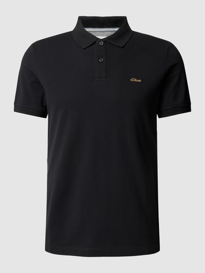 s.Oliver RED LABEL Poloshirt met labelstitching in zwart online