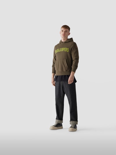 Parajumpers Hoodie mit Ripp-Einsätzen Dunkelgrün 1