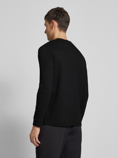 HUGO Longsleeve mit Rundhalsausschnitt Modell 'Austin' Black 5