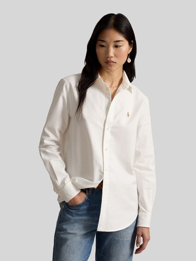 Polo Ralph Lauren Regular Fit Hemdbluse aus reiner Baumwolle Weiss 4