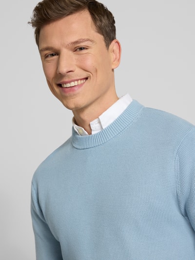 SELECTED HOMME Regular Fit Pullover aus reiner Bio-Baumwolle Modell 'DANE' Hellblau 3