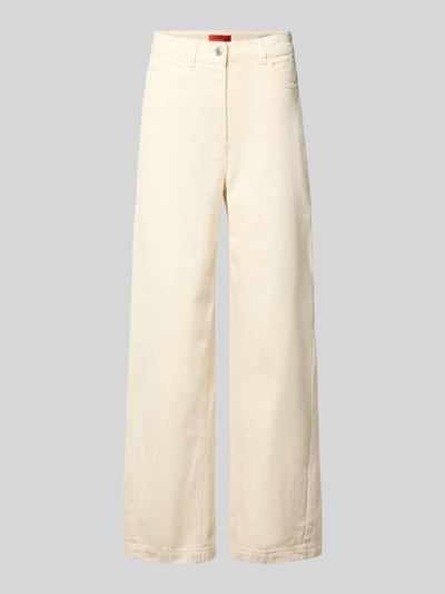 Produktfoto, cremefarbene Barrel Jeans aus reiner Baumwolle Modell 'GAZZA' von MAX&Co., Damen Barrel Jeans von MAX&Co.
