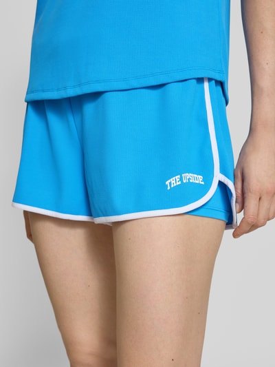 The Upside Korte regular fit broek met logoprint Blauw - 3