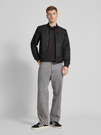 G-Star Raw Jack met opstaande kraag, model 'Biker' Zwart - 1