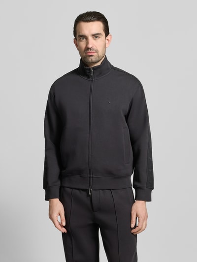 Emporio Armani Sweatjacke mit Stehkragen und Zweiwege-Reißverschluss Black 4