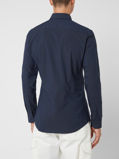 Jake*s Super slim fit zakelijk overhemd met kentkraag Marineblauw - 5