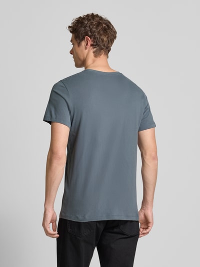 Superdry T-shirt met geribde ronde hals Middengrijs - 5
