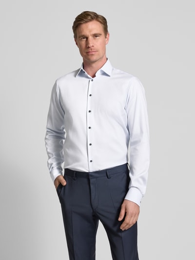 Christian Berg Men Regular Fit Businesshemd mit extra langem Arm Bleu 4