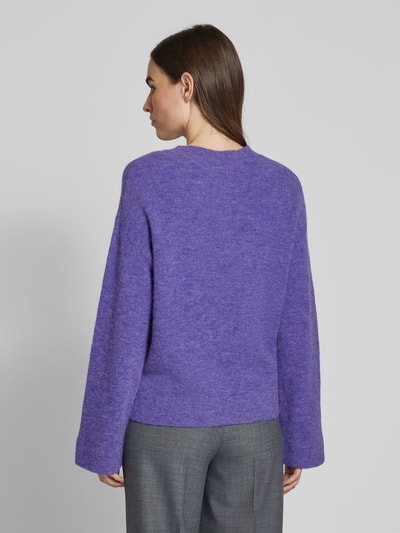 Christian Berg Woman Oversized Strickpullover mit Rundhalsausschnitt Violett 5