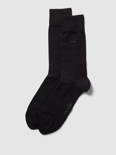 CK Calvin Klein Socken mit Logo-Stitching im 2er-Pack Black 1