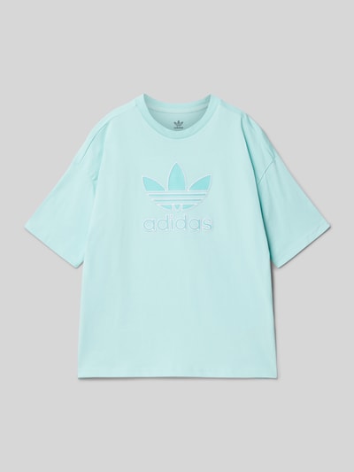 adidas Originals T-Shirt mit Logo-Stitching Helltuerkis 1