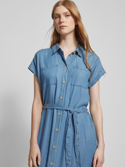 Only Sukienka jeansowa z nakładanymi kieszeniami na piersi model ‘PEMA HANNOVER’ Jeansowy niebieski 3