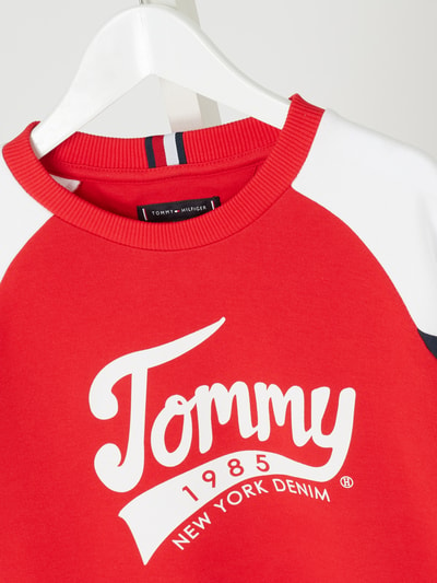 Tommy Hilfiger Teens Bluza z detalami z logo  Czerwony 2