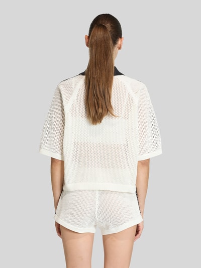 adidas Originals Loose Fit Poloshirt in Strickoptik Offwhite 5