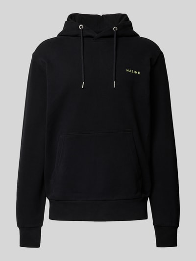 Mazine Hoodie mit Label-Stitching Modell 'Stundon' Black 2