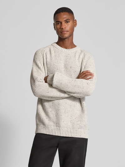 Armedangels Regular Fit Strickpullover aus Baumwoll-Woll-Mix Modell 'KIAANO' Offwhite 4
