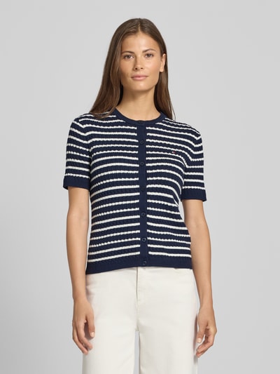 Tommy Hilfiger Regular Fit Strickjacke aus reiner Baumwolle Marine 4