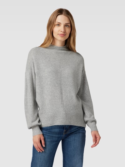 Esprit Sweter z dzianiny z fakturowanym wzorem Srebrny melanż 4