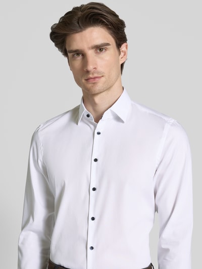 Jake*s Super Slim Fit Business-Hemd mit Knopfleiste Weiss 3