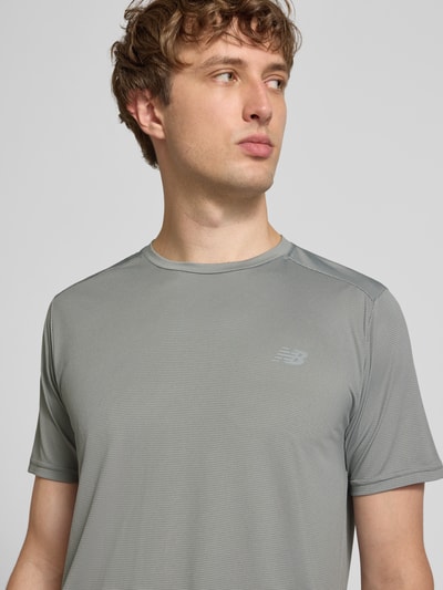 New Balance Funktionsshirt mit Rundhalsausschnitt und Logo Mittelgrau 3