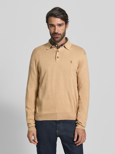 Polo Ralph Lauren Gebreide pullover met polokraag Camel gemêleerd - 4