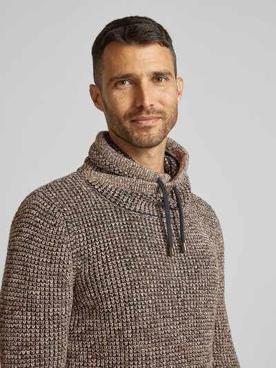 RAGMAN Gebreide pullover met ribboorden Lichtbruin - 3