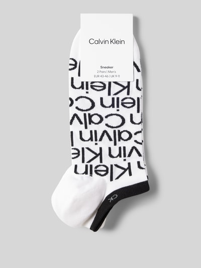 CK Calvin Klein Socken mit Label-Print im 2er-Pack Weiss 3