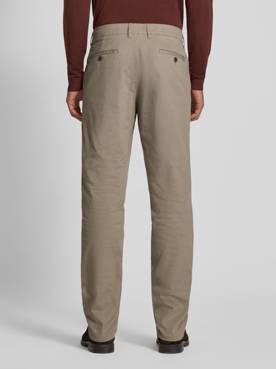 Christian Berg Men Straight fit stoffen broek met Franse steekzakken Lichtbruin - 5