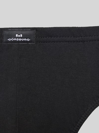 Götzburg Wäsche Slip met labeldetail in een set van 3 stuks Zwart - 2
