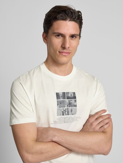 ARMANI EXCHANGE Regular fit T-shirt van puur katoen Wit - 3