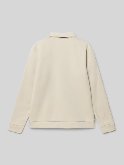 Jack & Jones Sweatshirt met platte kraag, model 'BRADLEY' Ecru - 3