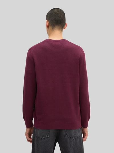 Marc O'Polo Regular Fit Pullover aus reiner Baumwolle Bordeaux 5