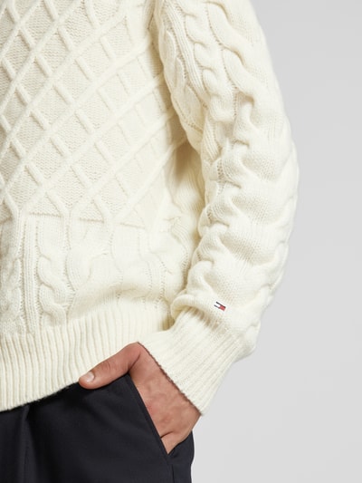 Tommy Hilfiger Strickpullover mit Strukturmuster Offwhite 3