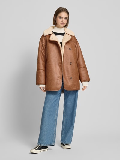 Pepe Jeans Mantel mit Umlegekragen Modell 'CARLA' Camel 1