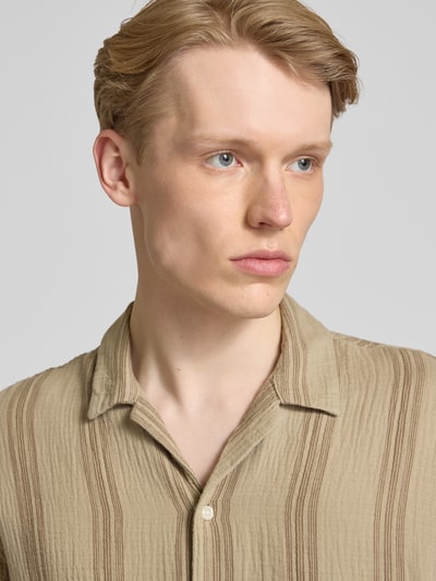 Jack & Jones Relaxed Fit Freizeithemd mit Umlegekragen Beige 3