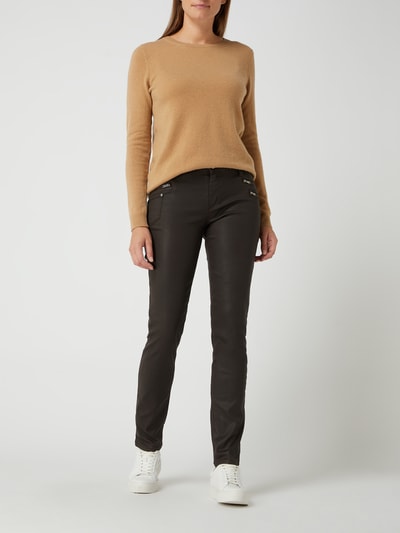 MAC Slim fit broek met lyocell  Chocoladebruin - 1