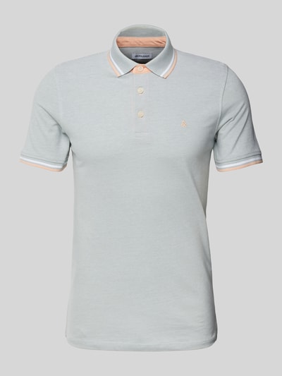 Jack & Jones Slim fit poloshirt met logostitching, model 'PAULOS' Mintgroen - 2