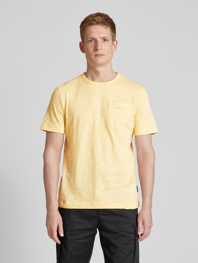 Tom Tailor T-shirt met borstzak Geel - 4