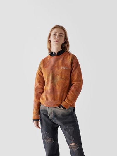 SPRWMN Sweatshirt im Batik-Look Terrakotta 4