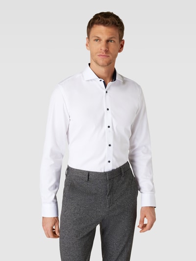 Eterna Slim fit zakelijk overhemd met haaikraag Wit - 4