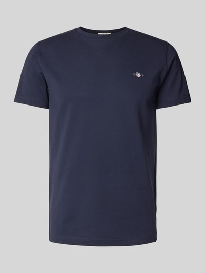 Gant Slim Fit T-Shirt mit Label-Stitching Marine 2