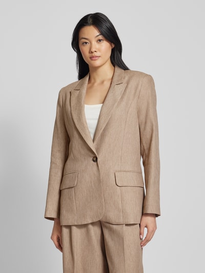 Stefanel Blazer mit Reverskragen und Pattentaschen Beige 4