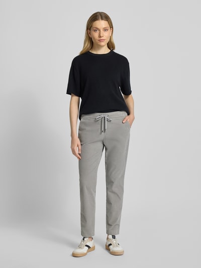 TONI Spodnie o skróconym kroju z elastycznym pasem model ‘sue’ Średnioszary 1