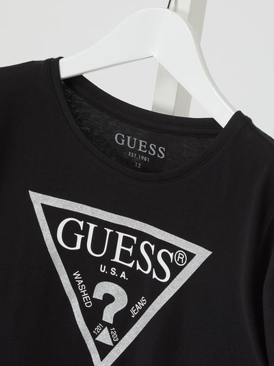 Guess T-shirt z nadrukiem z logo  Czarny 2