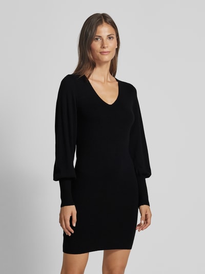 Vero Moda Slim fit gebreide jurk met ballonmouwen model 'HOLLYKARISPUFF' Zwart - 4