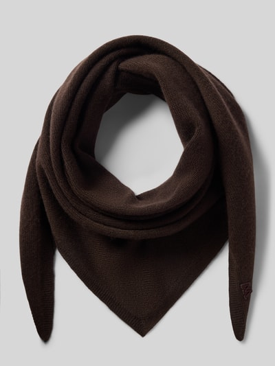 Weekend Max Mara Schal aus Kaschmir mit Logo-Detail Dunkelbraun 1