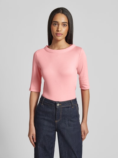 Marc Cain T-Shirt mit U-Boot-Ausschnitt Pink 4