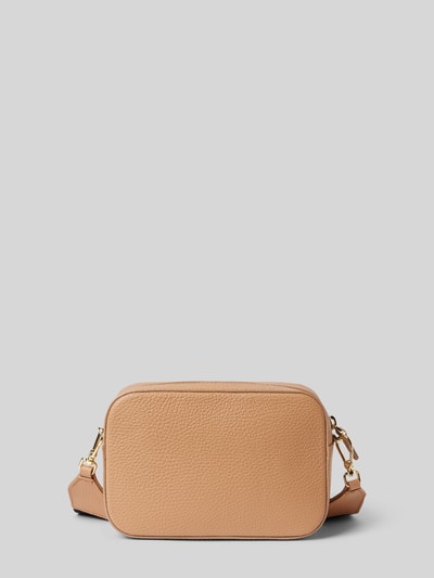 Coccinelle Crossbody Bag aus Leder mit Label-Print Camel 4